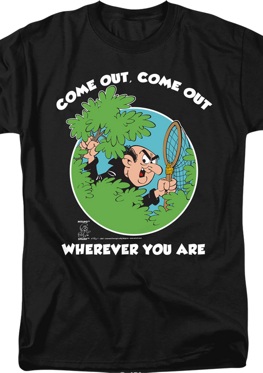 Gargamel Come Out Smurfs T-Shirt - main product image