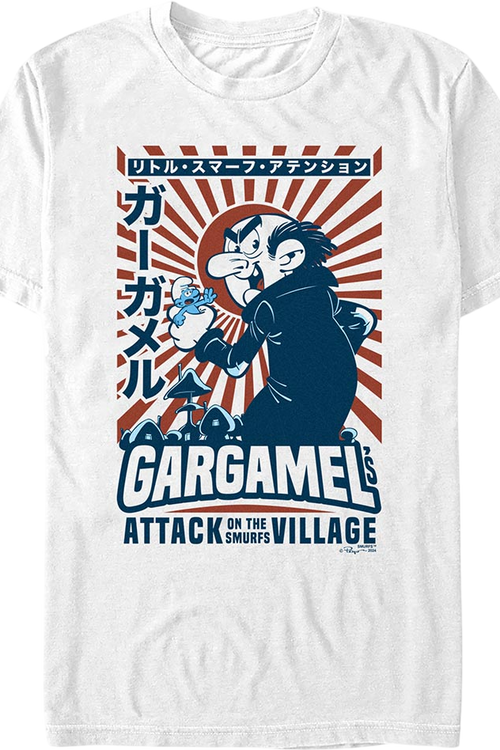 Gargamel's Attack On The Smurfs Village Smurfs T-Shirtmain product image