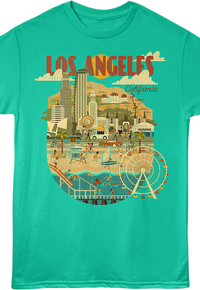 Geometric Los Angeles California T-Shirt