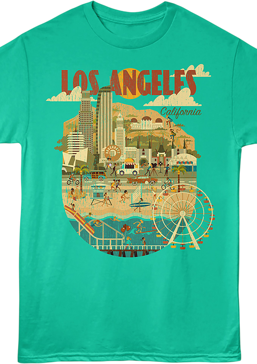 Geometric Los Angeles California T-Shirt - main product image
