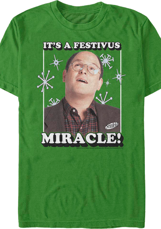 George Costanza It's A Festivus Miracle Seinfeld T-Shirt - main product image