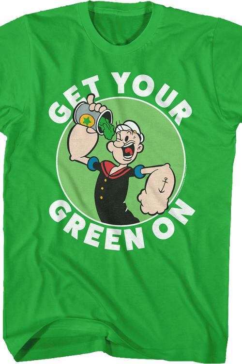 Get Your Green On Popeye T-Shirt - main product image