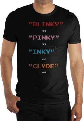 Ghost Names Pac-Man T-Shirt