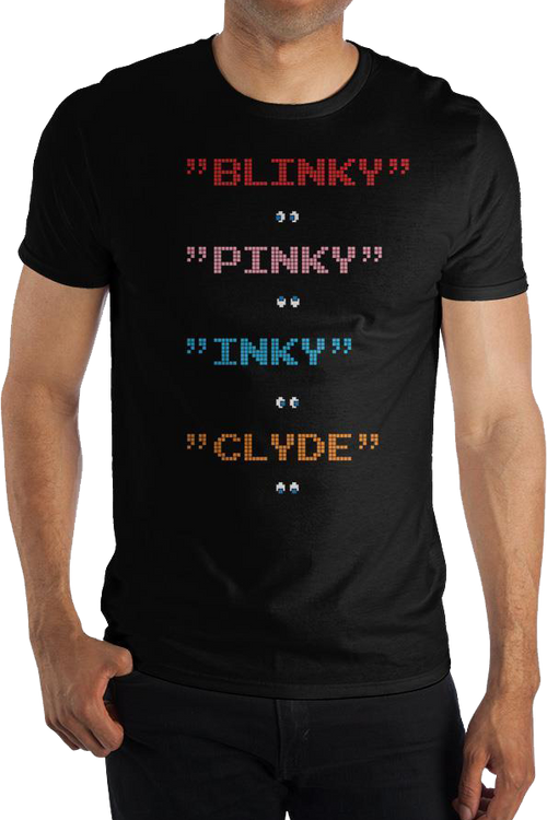 Ghost Names Pac-Man T-Shirtmain product image