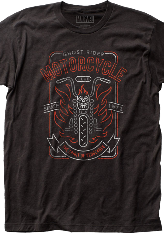 Ghost Rider Motorcycle Club Marvel Comics T-Shirt - main product image