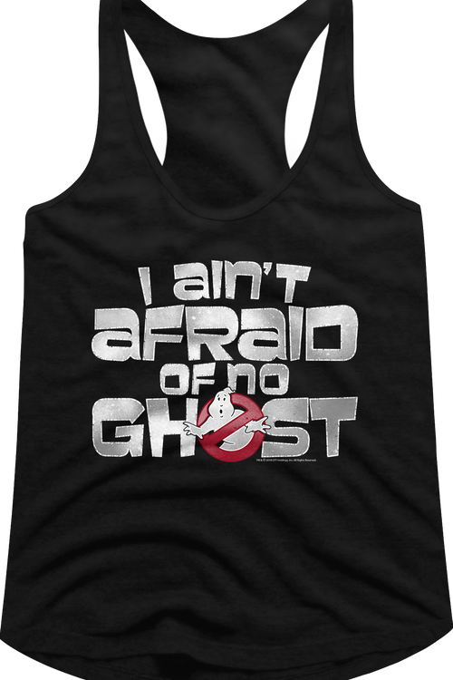 Ladies Ghostbusters I Ain't Afraid Of No Ghost Racerback Tank Topmain product image