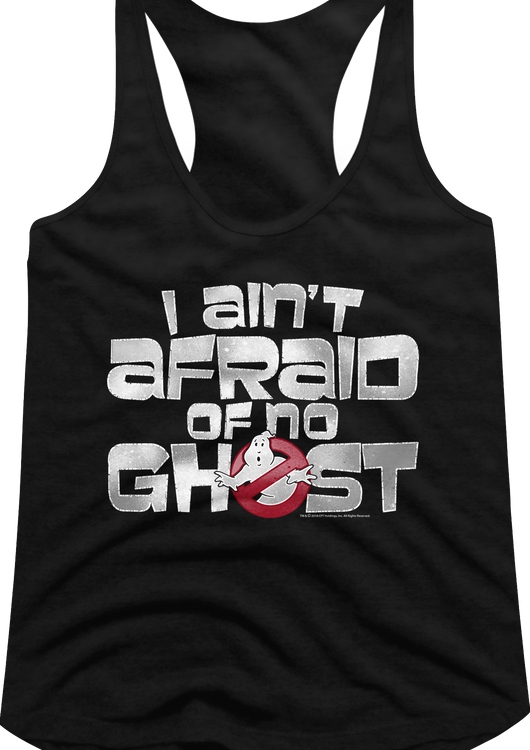Ladies Ghostbusters I Ain't Afraid Of No Ghost Racerback Tank Top - main product image