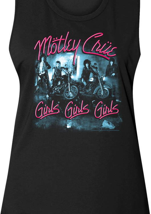 Ladies Girls Girls Girls Motley Crue Muscle Tank Top - main product image