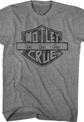 Girls Girls Girls Motorcycle Logo Motley Crue T-Shirt