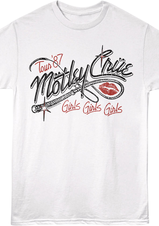 Girls Girls Girls Whip Motley Crue T-Shirt - main product image