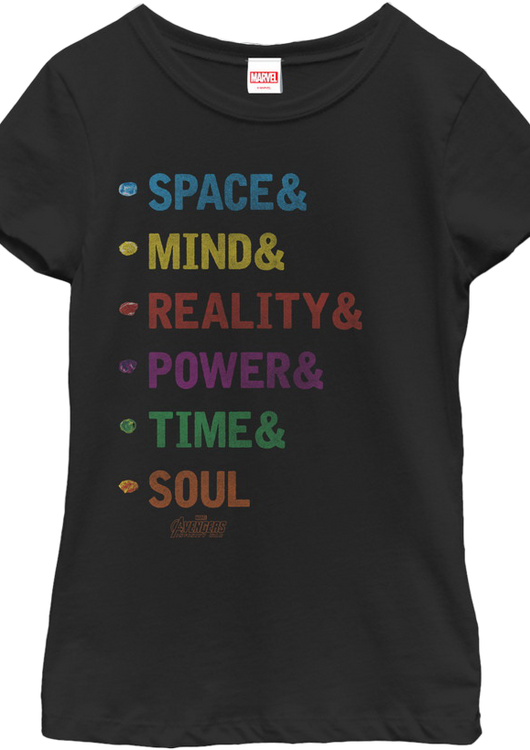 Girls Infinity Stones Marvel Comics Shirt - main product image