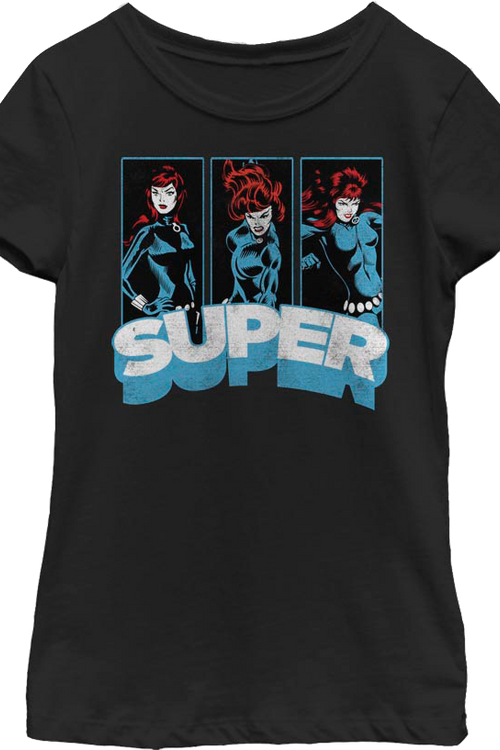 Girls Super Panels Black Widow Shirtmain product image