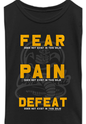 Girls Youth Fear Pain Defeat Do Not Exist In This Dojo Cobra Kai Shirt