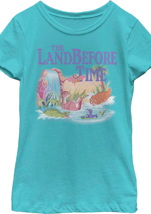 Girls Youth Prehistoric Splash Land Before Time Shirt - main product image