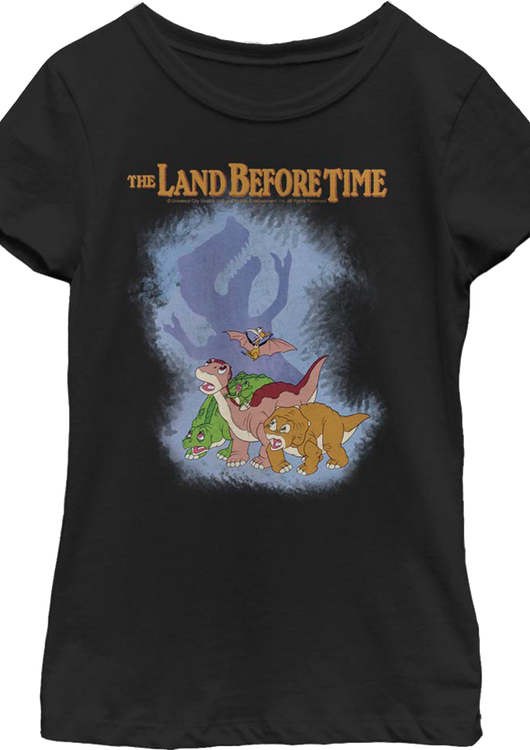 Girls Youth Sharptooth Shadow Land Before Time Shirt - main product image