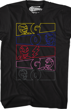 Go Go Panels Mighty Morphin Power Rangers T-Shirt