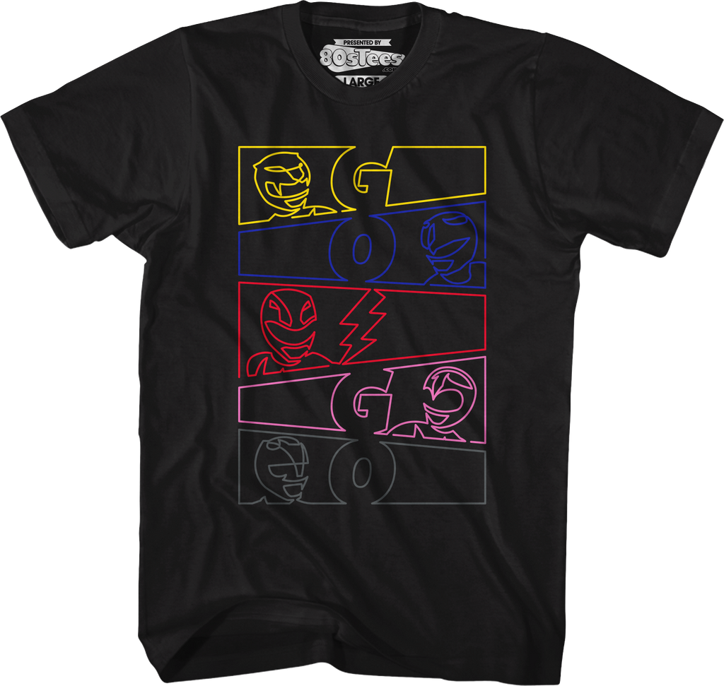 Go Go Panels Mighty Morphin Power Rangers T-Shirt