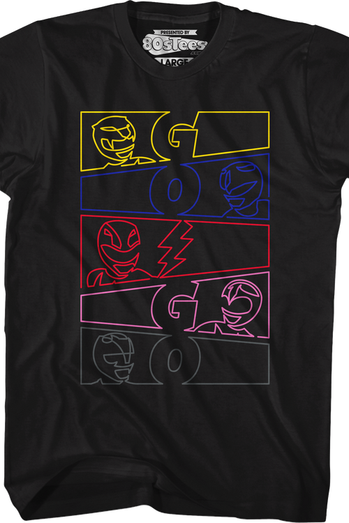 Go Go Panels Mighty Morphin Power Rangers T-Shirtmain product image