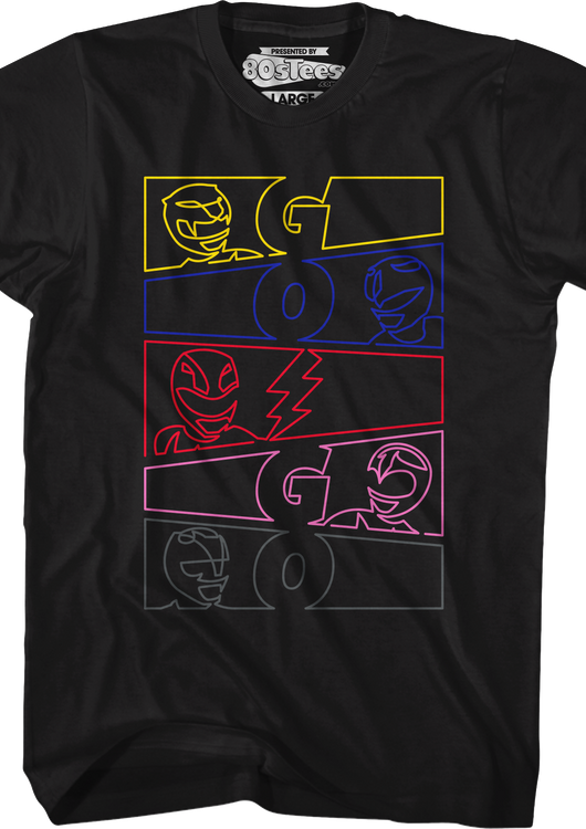 Go Go Panels Mighty Morphin Power Rangers T-Shirt - main product image