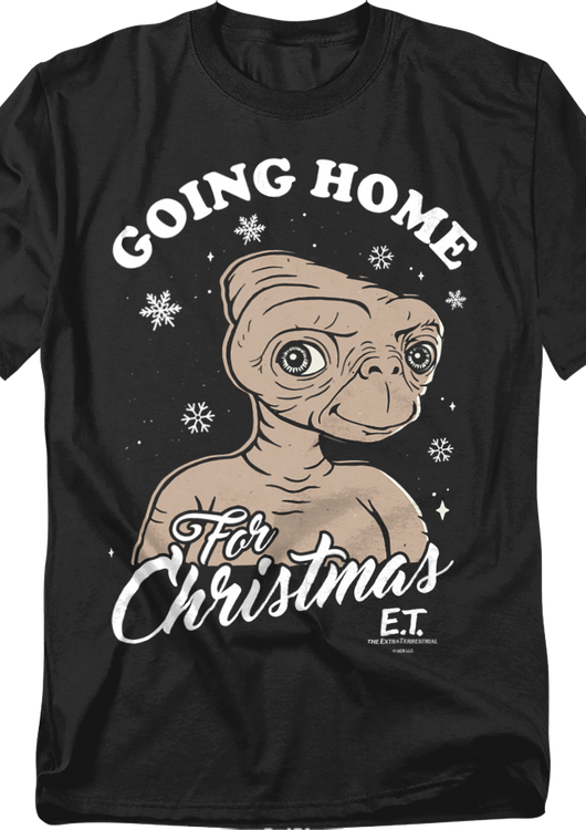 Going Home For Christmas E.T. T-Shirt - main product image