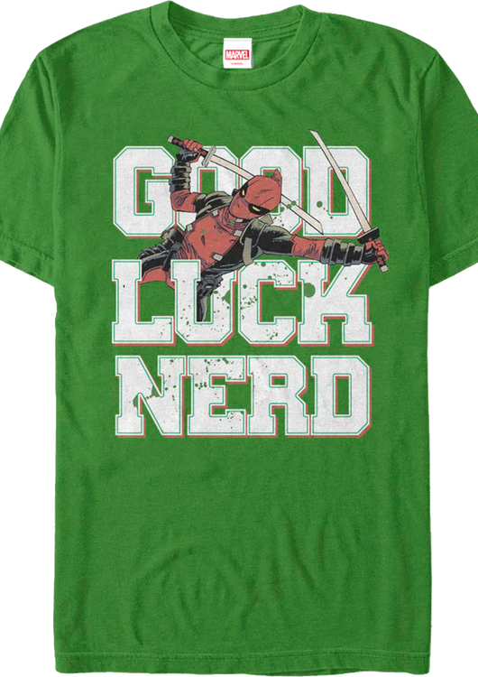 Good Luck Nerd Deadpool Marvel Comics T-Shirt - main product image