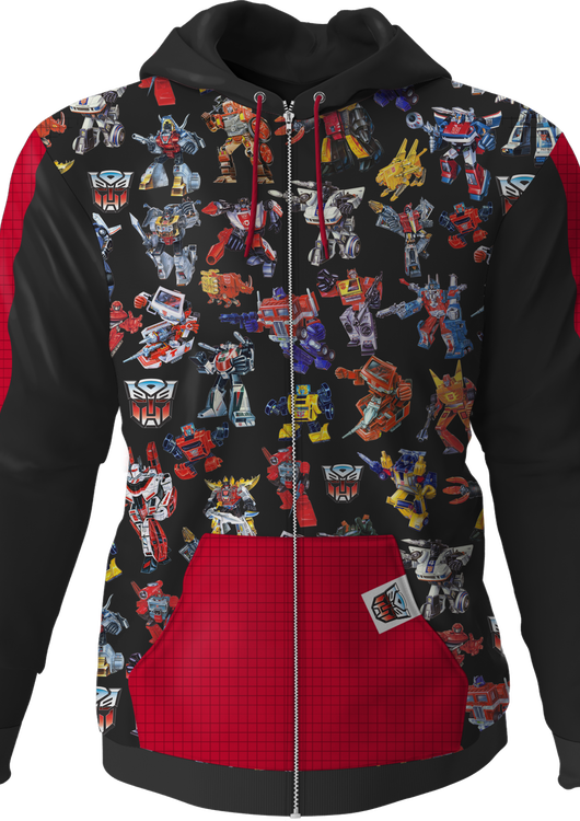 Striped Autobots Transformers Hoodie - main product image