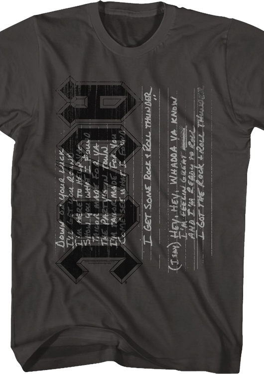 Got Some Rock & Roll Thunder Lyrics ACDC T-Shirt - main product image