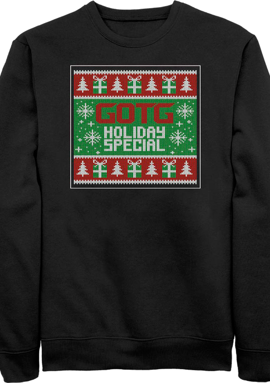 GOTG Holiday Special Faux Ugly Sweater Marvel Comics Sweatshirt - main product image