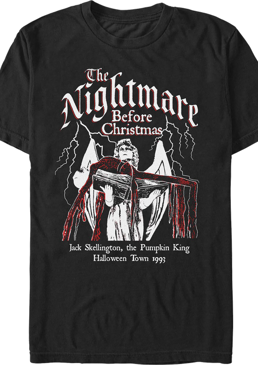 Gothic Jack Skellington Nightmare Before Christmas T-Shirt - main product image