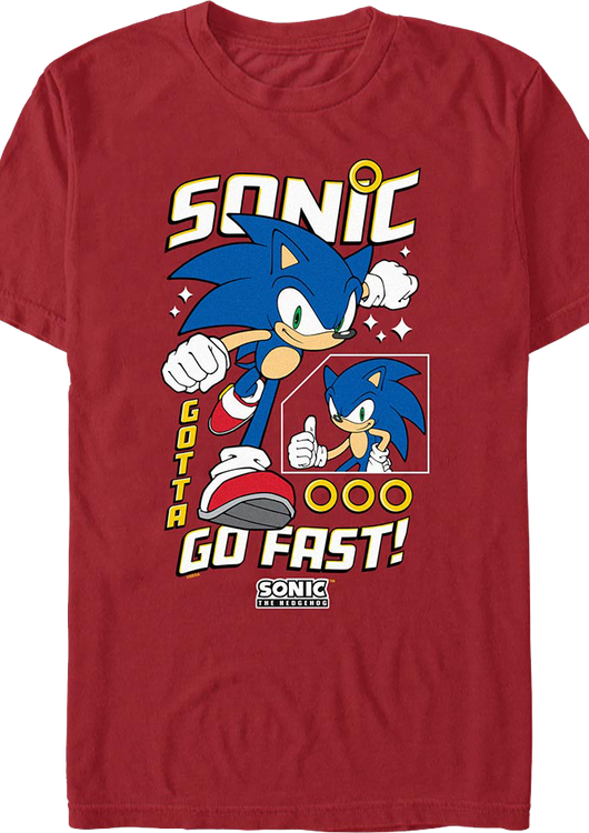 Gotta Go Fast Sonic The Hedgehog T-Shirt - main product image