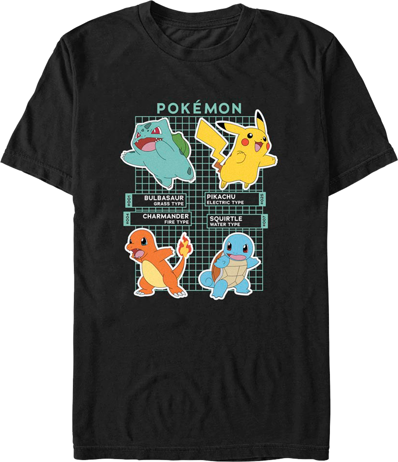 Gradient Grid Pokemon T-Shirt