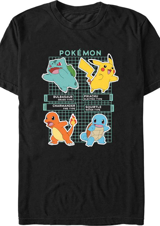 Gradient Grid Pokemon T-Shirt - main product image