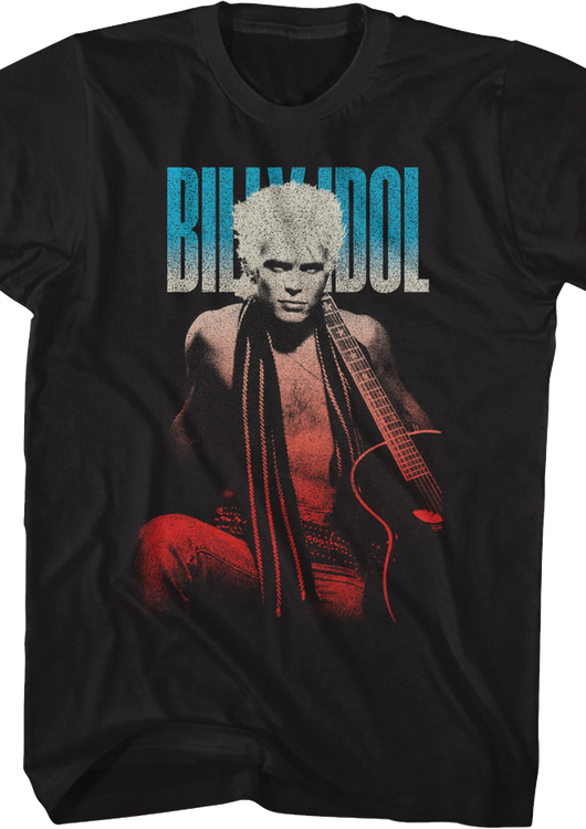 Gradient Guitar Pose Billy Idol T-Shirt - main product image