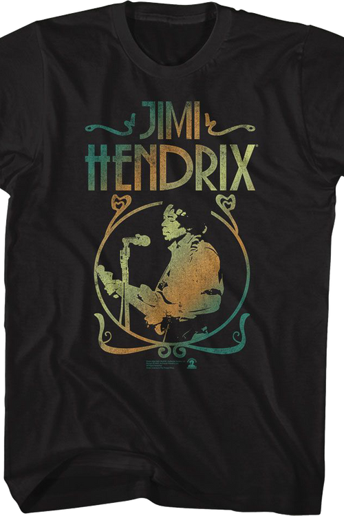 Gradient Poster Jimi Hendrix T-Shirtmain product image