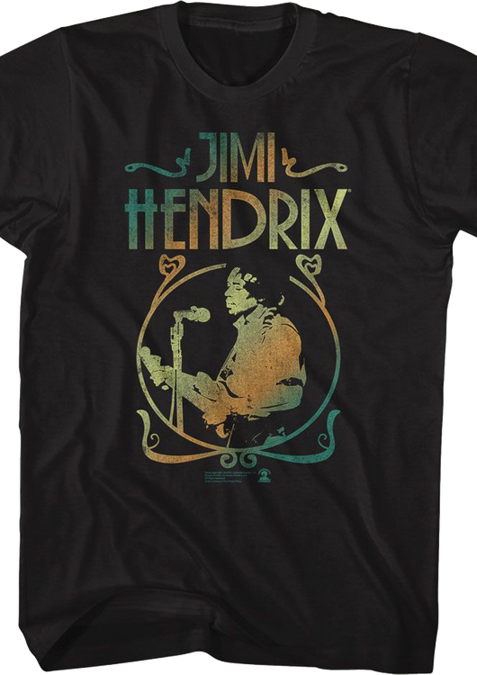 Gradient Poster Jimi Hendrix T-Shirt - main product image