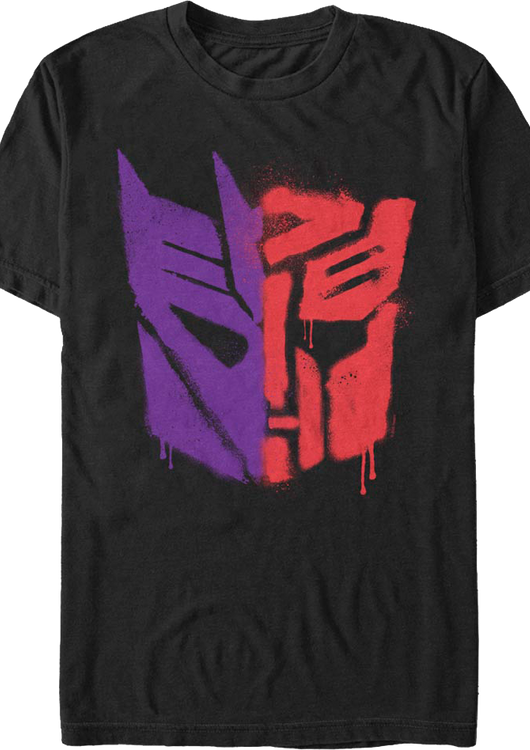 Graffiti Split Logos Transformers T-Shirt - main product image