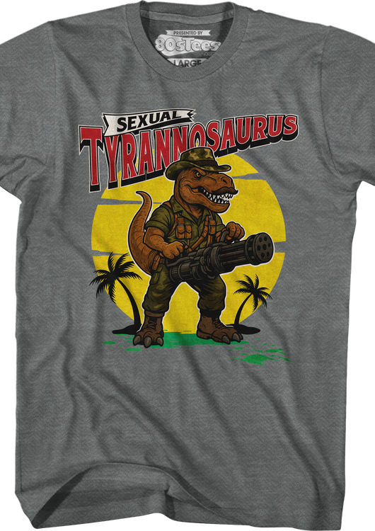 Graphite Heather Sexual Tyrannosaurus T-Shirt - main product image