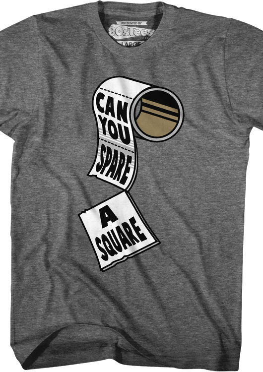 Gray Can You Spare A Square Seinfeld T-Shirt - main product image