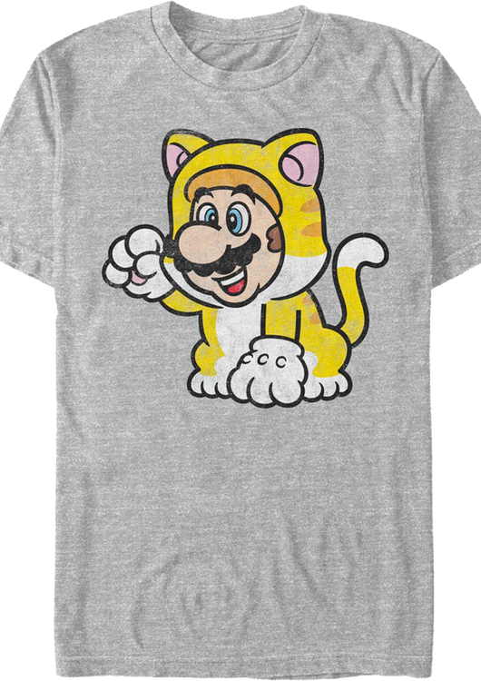 Gray Cat Mario Super Mario Bros. T-Shirt - main product image