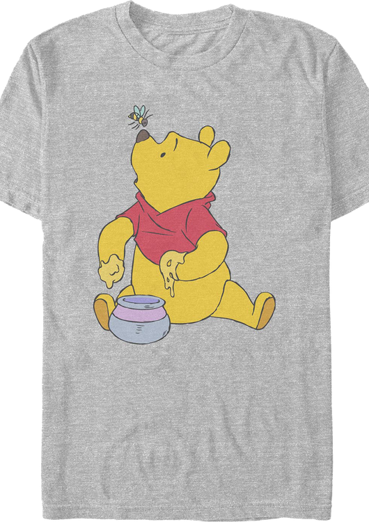 Gray Honey Bee Winnie The Pooh T-Shirt - main product image