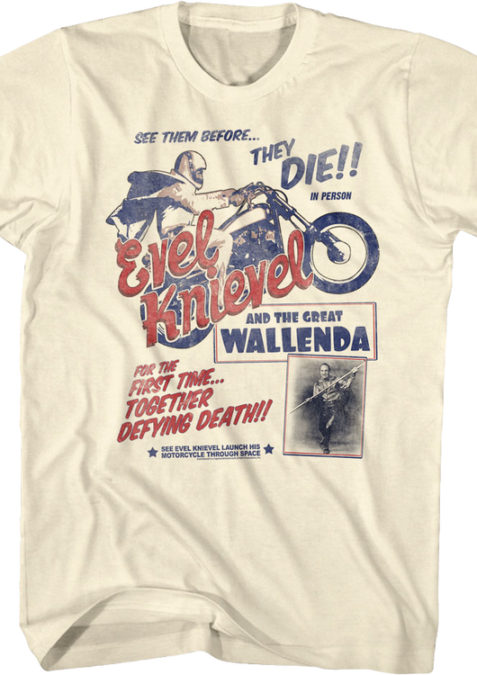 Great Wallenda and Evel Knievel T-Shirt - main product image