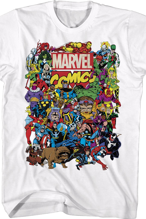 Greatest Characters Collage Marvel Comics T-Shirt - main product image