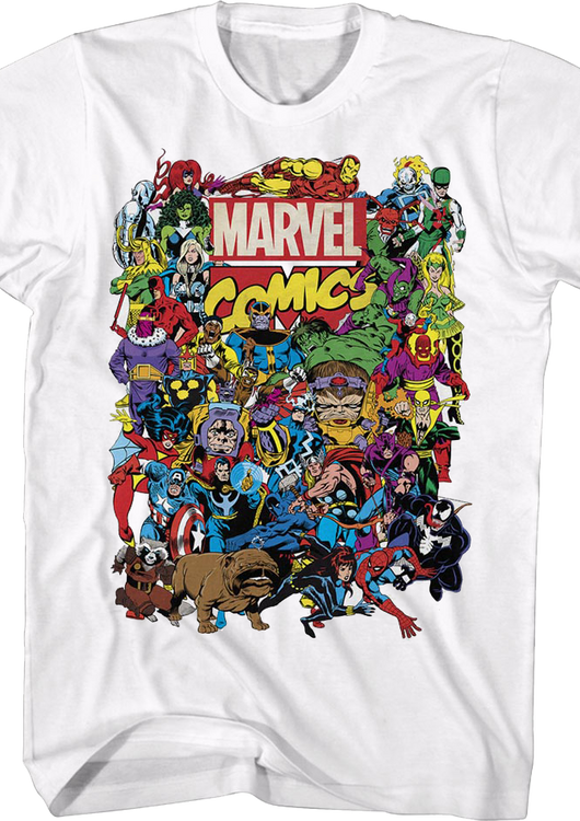 Greatest Characters Collage Marvel Comics T-Shirt - main product image