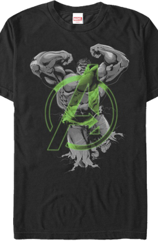Green Avengers Logo Incredible Hulk T-Shirt