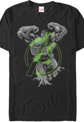 Green Avengers Logo Incredible Hulk T-Shirt