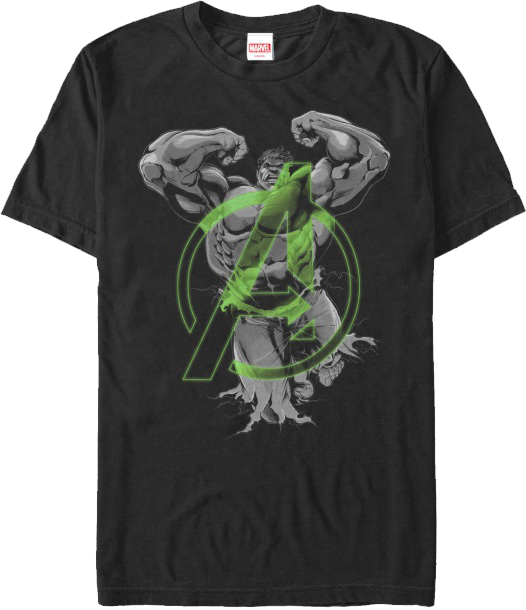 Green Avengers Logo Incredible Hulk T-Shirt - main product image