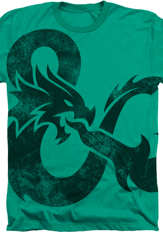 Green Big Print Logo Dungeons & Dragons T-Shirt - main product image