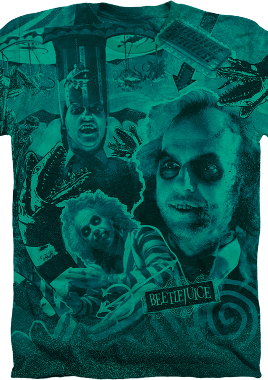 Green Collage Beetlejuice T-Shirt - main product image