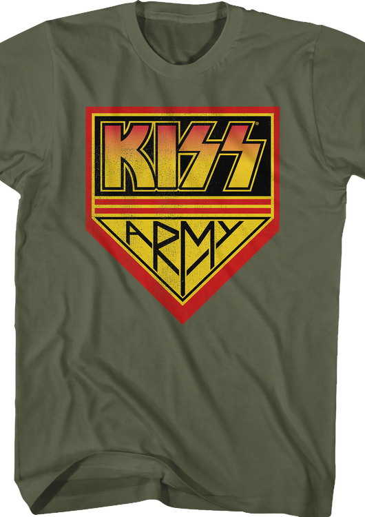 Green KISS Army T-Shirt - main product image