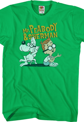 Green Mr. Peabody and Sherman T-Shirt